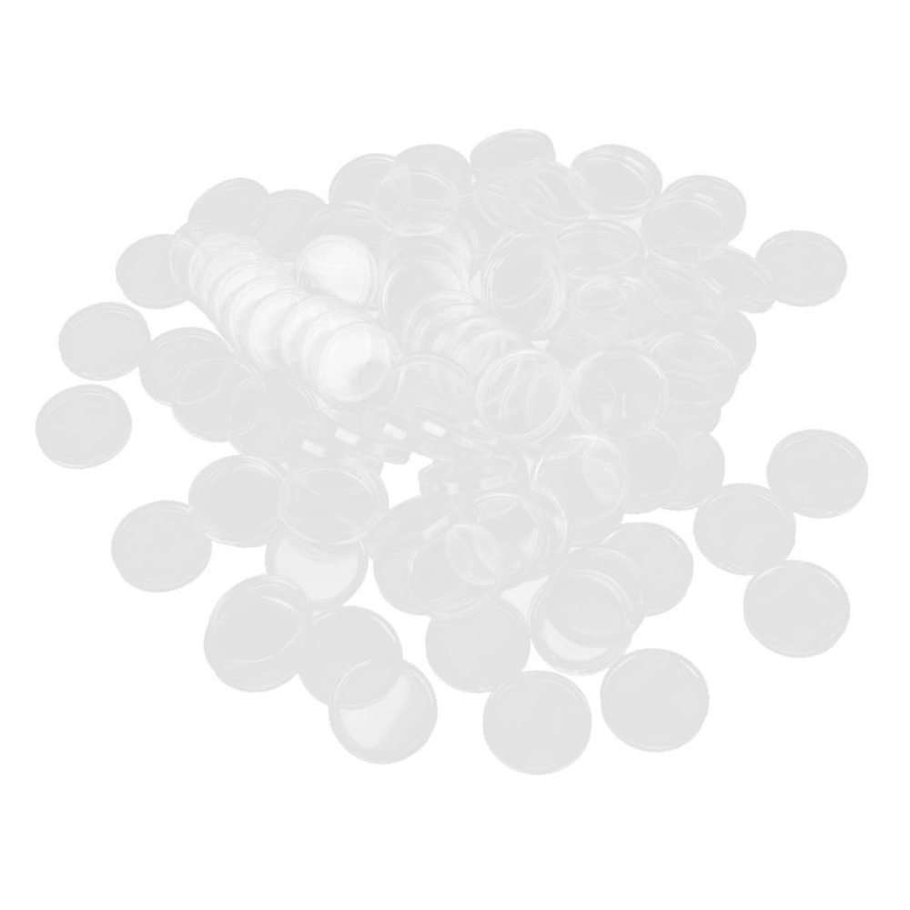 FUNOMOCYA 100pcs Plastic Jewelry Boxes Small Jewelry Storage Coin Holder Capsules Container Reusable Portable Easy Open Close for Beads Storage