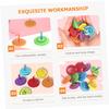 VICASKY 20Pcs Wooden Gyro Fun Creative Spinning Tops for Wear Resistant Educational for Hands Play and Childhood Enjoyment view 4