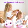 MUTUALUS Gem Pen Hair Stamper Kit - 48 Reusable Hair Jewels | Non-Toxic Bedazzler for Girls Ages 3-12 | Party School Hair Bling Tool | Gift-Ready Toy view 3