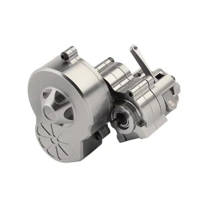 RC Transmission Gearbox Compatible with Axial SCX10 AX10 for Wraith 1/10 RC Crawler Car Upgrade Parts Metal 1 Speed Gearbox Transmission Box with Dig Gear