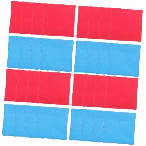 BESPORTBLE 4sets Small Bean Bags for Tossing Games Canvas Bean Bags for Family Fun Outdoor Party for Hand Eye Coordination and Interactive Play 8pcs*4