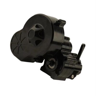 RC Transmission Gearbox Compatible with Axial SCX10 AX10 for Wraith Metal Gearbox Transmission Box with Dig Gear 1 Speed 1/10 RC Crawler Car(Black)