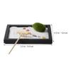 SUPVOX Zen Garden Miniature Landscape Sand Table Decoration with Simulation Moss and Rake Meditation Desk Ornament for Home and Office Stress-Relief Sand Tray with Elegant Design view 2