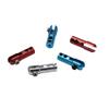 2PCS Piece Dia. 2mm Aluminum Steering Gear Rod Chuck Servo Positioning Steering Clip Seri Push Rod Clip(Red) view 2