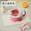 2PC - Home Cartoon Creative Detachable Anti-Spill Bowl with Suction Cup - Anti-Spill Bowl [Pink] view 2