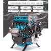 L4 Engine Model Kit That Works,3D Metal Turbocharged Inline-Four Car Engine Mechanical Engineering DIY Assembly L4 Engine Model Kit,Education Gifts for Technology Enthusiasts (364+PCS/Blue) view 4