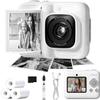 ETIKEZ Kids Camera, 1080P Instant Digital Print Camera for Kids, Christmas Birthday Gifts for 4 5 6 7 8 9 10 Year Old Girls Boys with 32GB SD Card & 3 Rolls Printing Paper,1 Count,White view 1