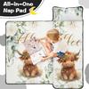 Custom Toddler Nap Mat for Girls Personalized Name Highland Cow Sleeping Bag with Pillow & Blanket Soft & Portable for Daycare, Preschool & Kindergarten view 3