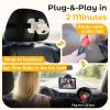 AMTIFO Baby Car Camera 1080P HD Plug-Play Monitor: 4.3 Inch IPS Display with Sun Visor - 150 Wide-Angle 360 Swivel Backseat Cam, Infrared Night Vision, Rabbit Design - Beige view 2