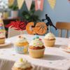 12 Pcs Basketball Cupcake Toppers - Glitter Sports Theme Cupcake Decorations Suitable for Basketball Player Party & Birthday Party Cake Decoration Supplies view 4