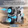 Amphibious Remote Control Car with Water Gun, Waterproof Monster Truck Toy 4WD All-Terrain RC Cars, Remote Control Boat Toys Gesture Sensing Rc Stunt Car, Birthday Gifts for Boys Age 8 9 10 11 12 Yrs view 3