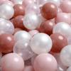 TRENDPLAY Plastic Balls for Ball Pits 2.2 Inch, Pack of 200 Hollow Balls, Perfect for Toddler Baby Pools,Party,Festival Decoration, Cream Pink+ Pearl White view 1