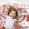 TRENDPLAY Plastic Balls for Ball Pits 2.2 Inch, Pack of 200 Hollow Balls, Perfect for Toddler Baby Pools,Party,Festival Decoration, Cream Pink+ Pearl White view 4