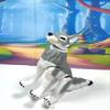 1pc 3D Printed Wolf, White and Gray Fidget Wolf, Full Body Articulated Animal Toy, Fidget ADHD Autism Toy W001-WG-1x (Small -2.75 Inches) view 3