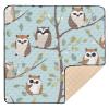 Flradish Sloth Leaves Baby Play Mat, Waterproof & Non-Slip Playpen Mat 50" X 50" Soft Foldable Crawling Mat Playing for Infants and Toddlers view 1