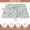 Flradish Sloth Leaves Baby Play Mat, Waterproof & Non-Slip Playpen Mat 50" X 50" Soft Foldable Crawling Mat Playing for Infants and Toddlers view 3