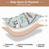 Flradish Sloth Leaves Baby Play Mat, Waterproof & Non-Slip Playpen Mat 50" X 50" Soft Foldable Crawling Mat Playing for Infants and Toddlers view 4
