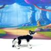 1pc 3D Printed Wolf, White and Gray Fidget Wolf, Full Body Articulated Animal Toy, Fidget ADHD Autism Toy WC3002-BLK-1x (Small - 2.5 Inches) view 3