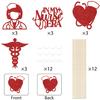 12 Pcs Nurse Theme Party Centerpiece Sticks,Nurses Graduation Party Decor,Congrats Nurses,Nurse Appreciation Week & Retirement Party Decor Supplies Red view 4