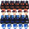 10 Sets Tactical Vest Kit for Nerf Party Supplies Favor, 200 Foam Darts, 10 Protective Goggles & Masks, Wristbands  for Boys Birthday Parties Gifts, Blue and Orange Teams view 1