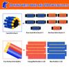 10 Sets Tactical Vest Kit for Nerf Party Supplies Favor, 200 Foam Darts, 10 Protective Goggles & Masks, Wristbands  for Boys Birthday Parties Gifts, Blue and Orange Teams view 4