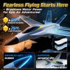DEERC F18 4 Channel RC Plane for Adults Remote Control Airplane Fighter Jet,2.4GHz 6-axis Gyro Stabilizer RTF Hobby Glider Aircraft Plane with 2 Batteries Easy to Fly for Adults Boys view 2