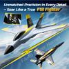 DEERC F18 4 Channel RC Plane for Adults Remote Control Airplane Fighter Jet,2.4GHz 6-axis Gyro Stabilizer RTF Hobby Glider Aircraft Plane with 2 Batteries Easy to Fly for Adults Boys view 3