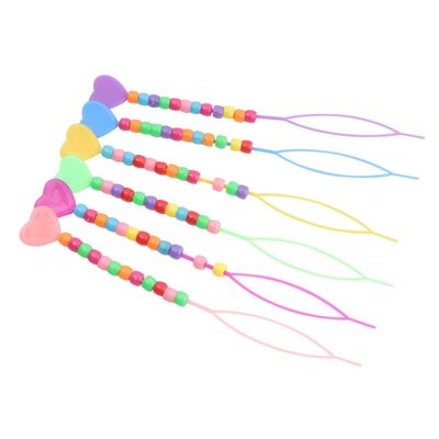 BESTYASH 12PCS Pull Hair Needle Set for Kids Portable Braid Hair Tool with Beads for Boys and Girls for Braiding and Bun Creation Random Color