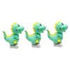 FELTECHELECTR 3pcs Wind-up Jumping Dinosaur Toys Cute Cartoon Animal Playthings Safe Lightweight Desktop Decor for Birthday Parties and Room Decoration view 1