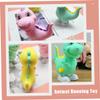 FELTECHELECTR 3pcs Wind-up Jumping Dinosaur Toys Cute Cartoon Animal Playthings Safe Lightweight Desktop Decor for Birthday Parties and Room Decoration view 2