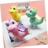 FELTECHELECTR 3pcs Wind-up Jumping Dinosaur Toys Cute Cartoon Animal Playthings Safe Lightweight Desktop Decor for Birthday Parties and Room Decoration view 4