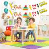 2 Pack Back to School Classroom Garland Banner  School Theme Hanging Decorations with Globe, Pencil, Books, Crayons, and School Bus Cutouts for First Day of School, Teacher Welcome, Bulletin Board view 4