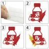 12 Pcs Pharmacist Themed Centerpiece Sticks,Pharmacy School Graduation Party Decor, Congrats Pharmacist,Pharmacy Week & Retirement Party Decor Supplies Red Silver view 3