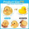 25Pcs Mini Glitter Rubber Ducks Bath Toys, Bathtub Floating Squeaky Duck Bulk Baby Preschool Bath Toy for Baby Shower Infants Kids Toddler Birthday Party Decoration Gift (Large) view 2