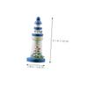 OUNONA 4PCS Mini Wooden Lighthouse Decor Mediterranean Style Table Centerpiece Nautical Lighthouse Crafts for Beach Home Decoration view 2