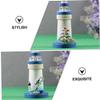OUNONA 4PCS Mini Wooden Lighthouse Decor Mediterranean Style Table Centerpiece Nautical Lighthouse Crafts for Beach Home Decoration view 4