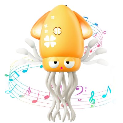 Dancing Squid Baby Toy, Tummy Time Toys, Rechargeable Crawling Octopus Toys with Music and Light for 3-6 6-12 12-18 36 Months 1 Year Old Learning Walking Toddle Boy Girl 1st Birthday Valentines Gifts