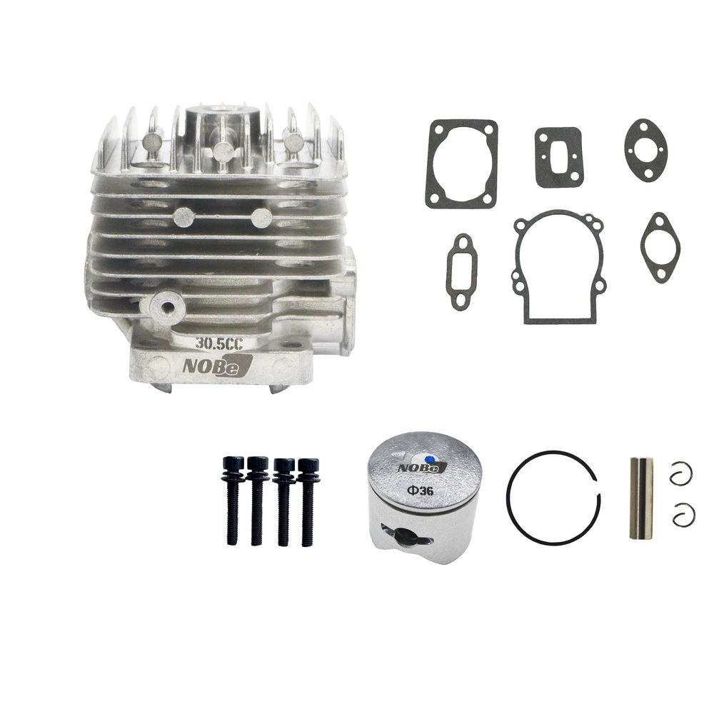 30.5cc Cylinder Head&Piston Kit for 1/5 HPI KM ROVAN Baja Losi 5ive T FG BM GoPed RedCat Fit for 30.5CC FLMLF