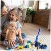 BESPORTBLE Crane Truck Vehicle with Telescopic Arm Lightweight Engineering Car for Stimulates Imagination Hand Eye Coordination for Fun Construction Vehicle view 4