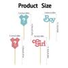 12-Pack Baby Cupcake Toppers - Blue and Pink Question Mark Clothes Cake Toppers for Gender Reveal and Birthday Parties - Boy or Girl Baby Shower Decorations view 2