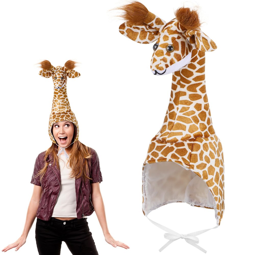 Gatuida Interactive Giraffe Shaped Animal Hat Performance Costume Giraffe Hat for Parties