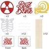12 Pcs Radiologic Tech Centerpiece Stick,Radiologist Graduation Party Doctor,Radiology Tech Week Appreciation Party Decoration Supplies Gold Red view 4