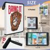 Kuquteed Baseball Gloves Trading Card Binder 9 Pocket 900 Cards Holder Collector Album with 50 Removable Sleeves Toys Gifts for Boys Girls Sports Sports Game Cards view 3