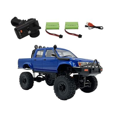 ConsoleXpress WPL C64-1 1/16 Scale RC Pickup Truck, 4WD Off-Road Crawler with Full-Proportional Control, Forward & Reverse Drive, Braking, 2 Batteries, 2.4GHz Remote, White RC Car for Adults & Teens