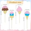12 Pcs Ice Cream Cupcake Topper Glitter Cupcake Decoration Summer Dessert Ice Cream Theme Party, Birthday Wedding Party Popsicle Baby Shower Decorations Supplies view 2