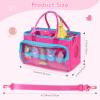 Ottkids Carrying Case Compatible with Toniebox 2/1, Portable Organizer Case for Tonie Figures Characters, Headphones & Accessories, Storage Travel Case with Shoulder Strap and Handle(Rose) view 2