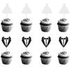 12-Piece Glitter Wedding Cupcake Topper Set - Bride & Groom Suit/Dress Decorations for Wedding Cakes, Anniversary Parties, Valentine's Day & Qixi Festival view 1