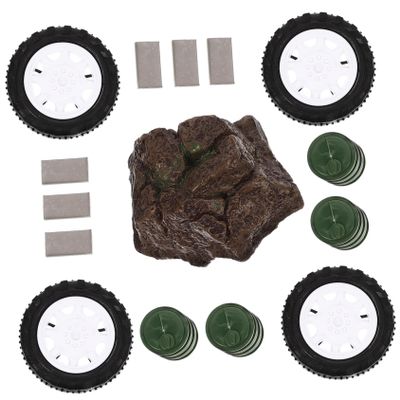 Yardwe Mini Military Accessories Set for Kids 1 Set of DIY War Scene Props Compact Plastic Building Toys for Cognitive Play for Sandbox and Military Themed Play