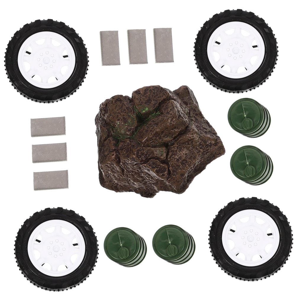 Yardwe Mini Military Accessories Set for Kids 1 Set of DIY War Scene Props Compact Plastic Building Toys for Cognitive Play for Sandbox and Military Themed Play