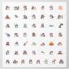 100Pcs Cartoon Hippo Animals Stickers Waterproof Hippo Animals Sticker for Water Bottle Laptop Phone Cases Planner Skateboard Luggage Party Favor Decor Ideal for Adults Teens Teacher Rewards C432J1G view 2